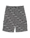 Dolce & Gabbana Monogram-pattern Cotton Shorts In Black