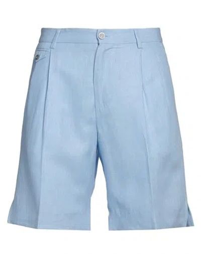 Dolce & Gabbana Man Shorts & Bermuda Shorts Blue Size 40 Linen