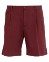 Dolce & Gabbana Man Shorts & Bermuda Shorts Burgundy Size 30 Cotton, Elastane In Red