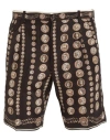 Dolce & Gabbana Motif-print Bermuda Shorts In Brown