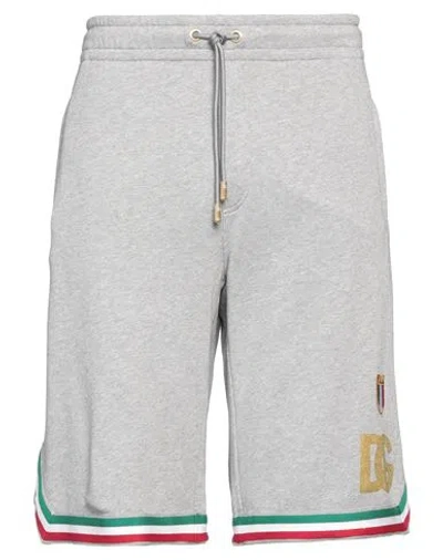 Dolce & Gabbana Man Shorts & Bermuda Shorts Grey Size 30 Cotton, Viscose, Polyester In Gray
