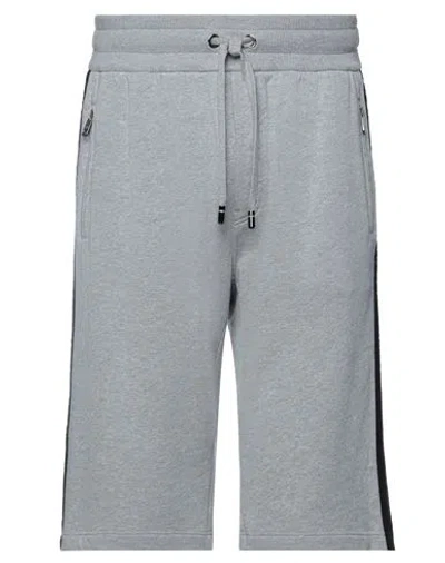 Dolce & Gabbana Man Shorts & Bermuda Shorts Grey Size 38 Cotton, Elastane, Viscose In Gray