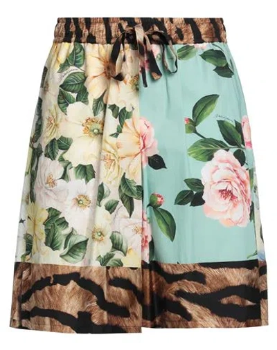 Dolce & Gabbana Man Shorts & Bermuda Shorts Light Green Size 34 Cotton, Silk