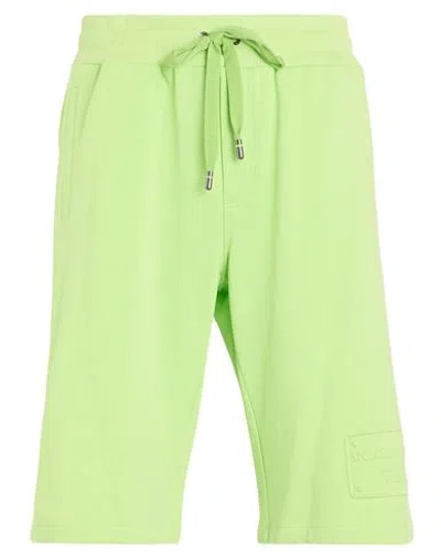 Dolce & Gabbana Man Shorts & Bermuda Shorts Light Green Size 38 Cotton, Elastane