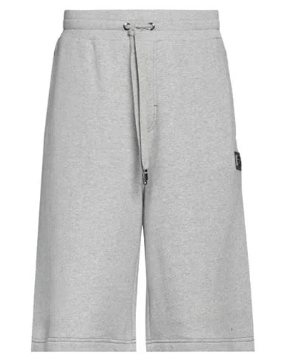 Dolce & Gabbana Man Shorts & Bermuda Shorts Light Grey Size 32 Cotton, Polyamide, Elastane, Polyeste