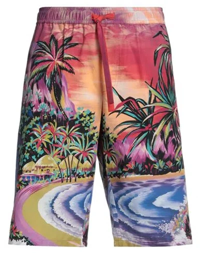 DOLCE & GABBANA DOLCE & GABBANA MAN SHORTS & BERMUDA SHORTS MAUVE SIZE 34 COTTON