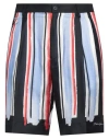 Dolce & Gabbana Man Shorts & Bermuda Shorts Midnight Blue Size 36 Silk In Blue