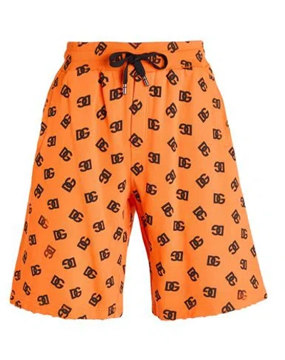 DOLCE & GABBANA DOLCE & GABBANA MAN SHORTS & BERMUDA SHORTS ORANGE SIZE 34 COTTON