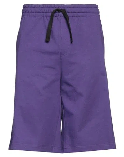 Dolce & Gabbana Man Shorts & Bermuda Shorts Purple Size 38 Cotton