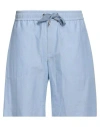 Dolce & Gabbana Light Blue Bermuda Mid Waist Casual Shorts In Blue