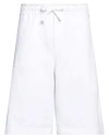 Dolce & Gabbana Man Shorts & Bermuda Shorts White Size 32 Cotton, Viscose