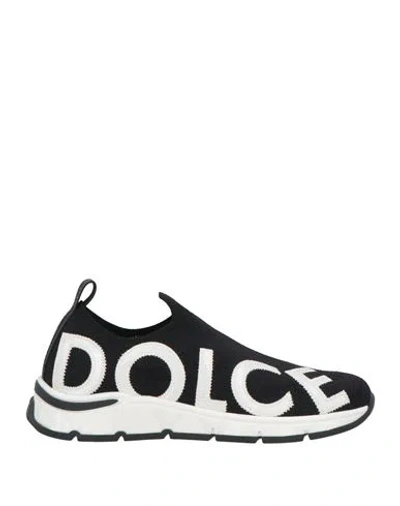 Dolce & Gabbana Man Sneakers Black Size 5y Polyester, Viscose, Silk