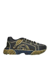 Dolce & Gabbana Graffiti Lace-up Sneakers In Black