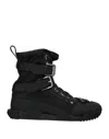 Dolce & Gabbana Man Sneakers Black Size 8 Polyamide, Calfskin, Acrylic In Black
