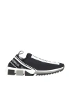 Dolce & Gabbana Man Sneakers Black Size 9.5 Polyamide, Elastane, Polyurethane, Viscose