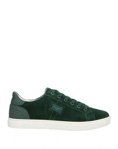 Dolce & Gabbana Man Sneakers Emerald Green Size 9 Calfskin