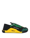 Dolce & Gabbana Multicolor Lace Up Low Top Ns1 Sneaker Shoes In Green