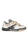Dolce & Gabbana New Roma Leather Sneakers In Light Grey