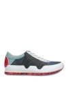 Dolce & Gabbana Multicolor Leather Sport Low Top Sneakers In Blue