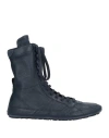 Dolce & Gabbana Man Sneakers Midnight Blue Size 8 Leather In Blue
