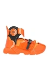 Dolce & Gabbana Orange Multi Panel Chunky High Top Sneakers Shoes In Orange