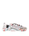 Dolce & Gabbana New York Ns1 Hand-painted Sneakers In Beige