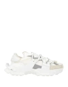 Dolce & Gabbana White Gray Low Top Space Sneakers Shoes In White
