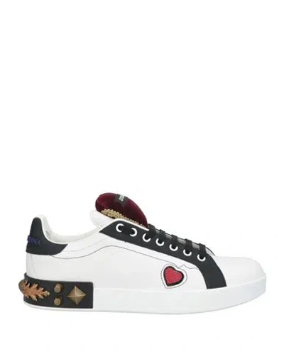 Dolce & Gabbana Man Sneakers White Size 8 Leather