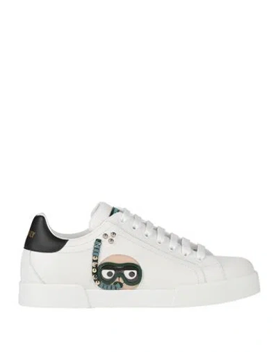Dolce & Gabbana Man Sneakers White Size 8 Leather