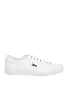 Dolce & Gabbana White Leather Sneakers In White
