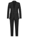 Dolce & Gabbana Black Polyester Floral Jacquard 2 Piece Suit In Black