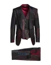 Dolce & Gabbana Man Suit Black Size 38 Polyester, Cotton, Silk, Polyamide, Acetate In Multi