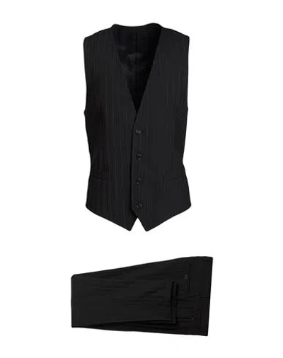 Dolce & Gabbana Man Suit Black Size 40 Virgin Wool, Elastane