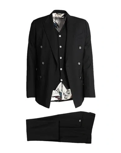 Dolce & Gabbana Man Suit Black Size 40 Virgin Wool, Polyamide, Elastane