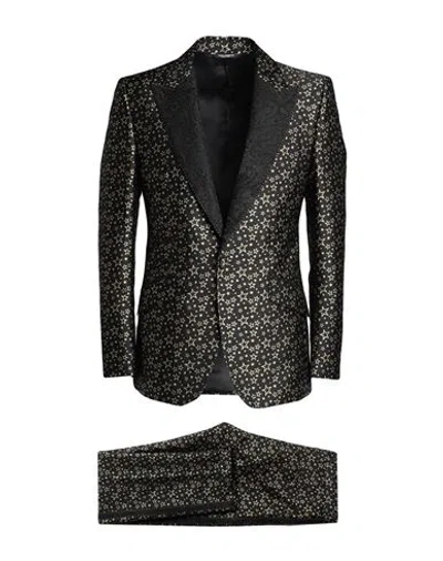 Dolce & Gabbana Man Suit Black Size 36 Polyester, Metallic Fiber, Polyamide, Acetate