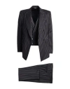 Dolce & Gabbana Man Suit Black Size 48 Wool, Cotton In Black