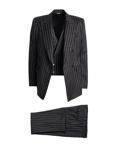 Dolce & Gabbana Man Suit Black Size 48 Wool, Cotton
