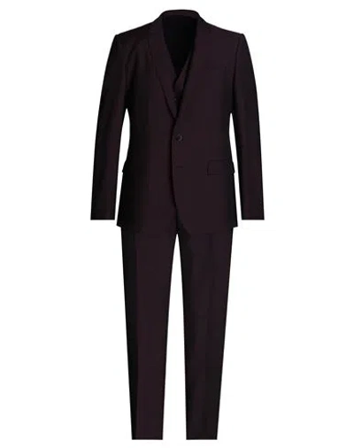 Dolce & Gabbana Man Suit Deep Purple Size 46 Virgin Wool, Mohair Wool