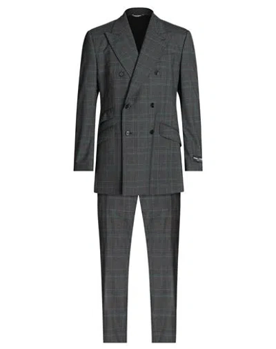 Dolce & Gabbana Man Suit Lead Size 48 Virgin Wool In Grey