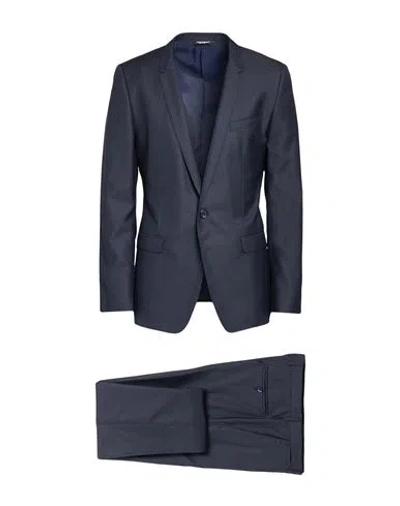 Dolce & Gabbana Man Suit Midnight Blue Size 48 Virgin Wool, Silk