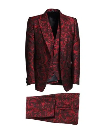 Dolce & Gabbana Man Suit Red Size 42 Polyester