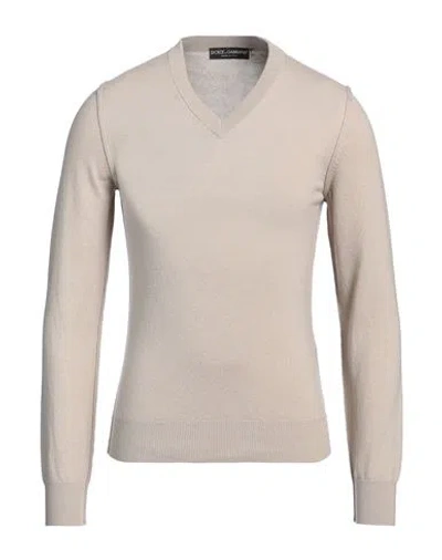 Dolce & Gabbana Man Sweater Beige Size 34 Cashmere In Neutral