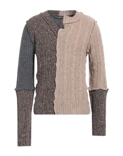 Dolce & Gabbana Man Sweater Beige Size 40 Wool, Cotton, Viscose, Polyamide, Elastane