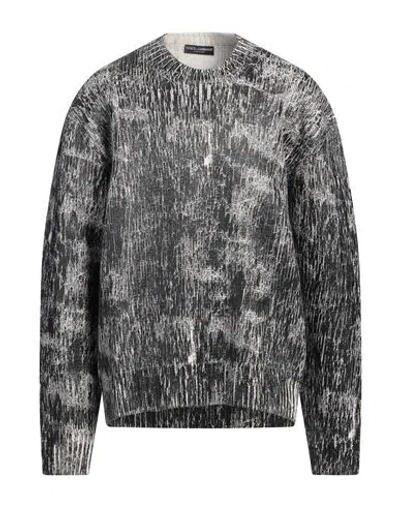Dolce & Gabbana Man Sweater Black Size 42 Virgin Wool, Zamak