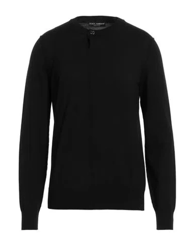 Dolce & Gabbana Man Sweater Black Size 42 Wool, Polyamide, Elastane, Zamak