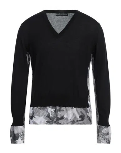 Dolce & Gabbana Man Sweater Black Size 44 Virgin Wool