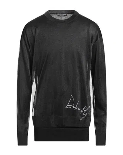 Dolce & Gabbana Man Sweater Black Size Xl Polyester, Cotton, Eva (ethylene - Vinyl - Acetate)
