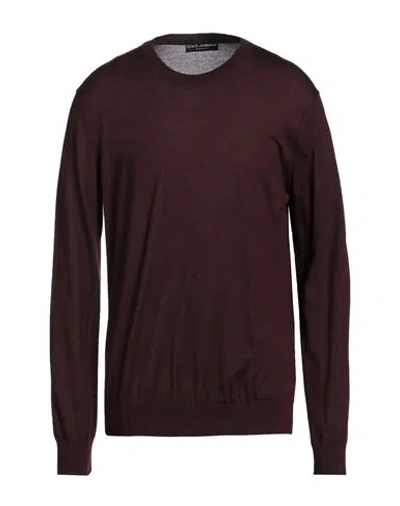 Dolce & Gabbana Man Sweater Burgundy Size 48 Cashmere In Red