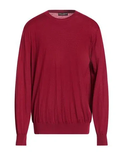 Dolce & Gabbana Man Sweater Burgundy Size 48 Cashmere