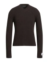 Dolce & Gabbana Man Sweater Dark Brown Size 40 Virgin Wool In Brown